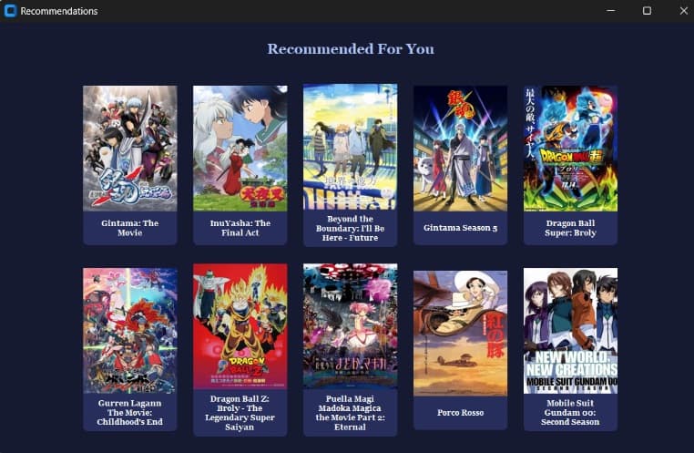 Anime Recommender